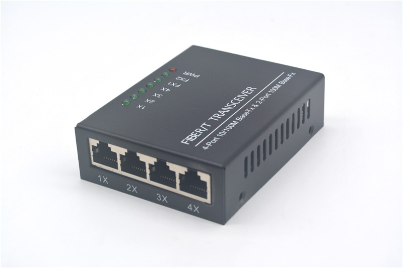 礦山專用級(jí)聯(lián)式光纖交換機(jī)/手拉手/百兆2光4電迷你型